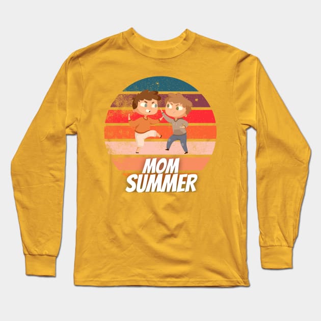 Mom Summer Sunset - Funny Boys Fight Long Sleeve T-Shirt by EvolvedandLovingIt